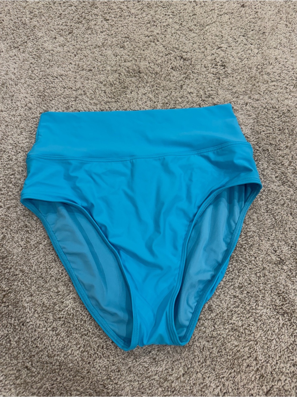 High-Rise Teal Blue Swim Bottoms - Women's